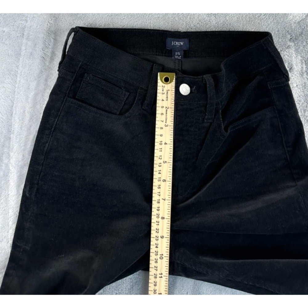 J.Crew -Black Corduroy Pants - Women's Size 25 Mid Rise Straight Leg Classic Fit - Picture 10 of 13